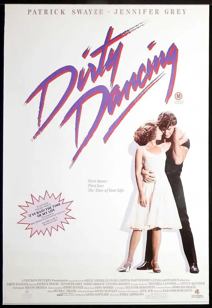 DIRTY DANCING Original Vestron / Outland One sheet Movie poster Patrick Swayze