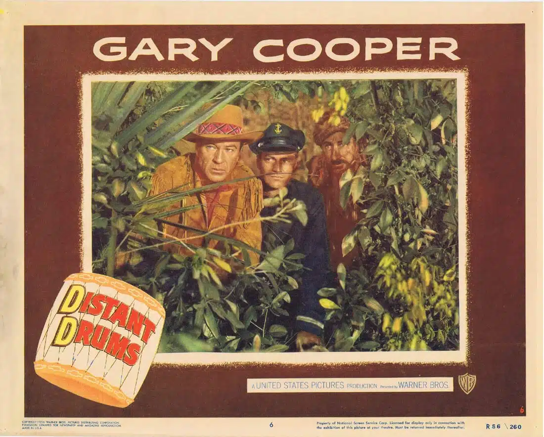 DISTANT DRUMS Original Lobby Card 6 Gary Cooper Richard Webb