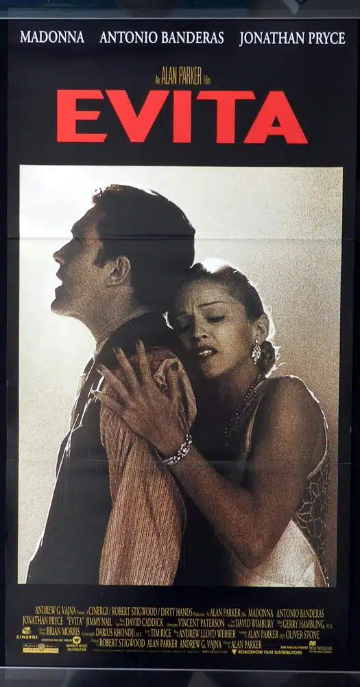EVITA Original Daybill Movie poster Madonna Antonio Banderas Jonathan Pryce