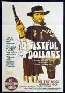 A FISTFUL OF DOLLARS Original Australian One Sheet Movie poster Clint Eastwood