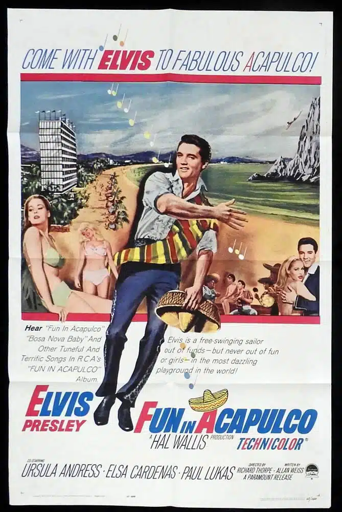 FUN IN ACAPULCO Original US One Sheet Movie poster Elvis Presley
