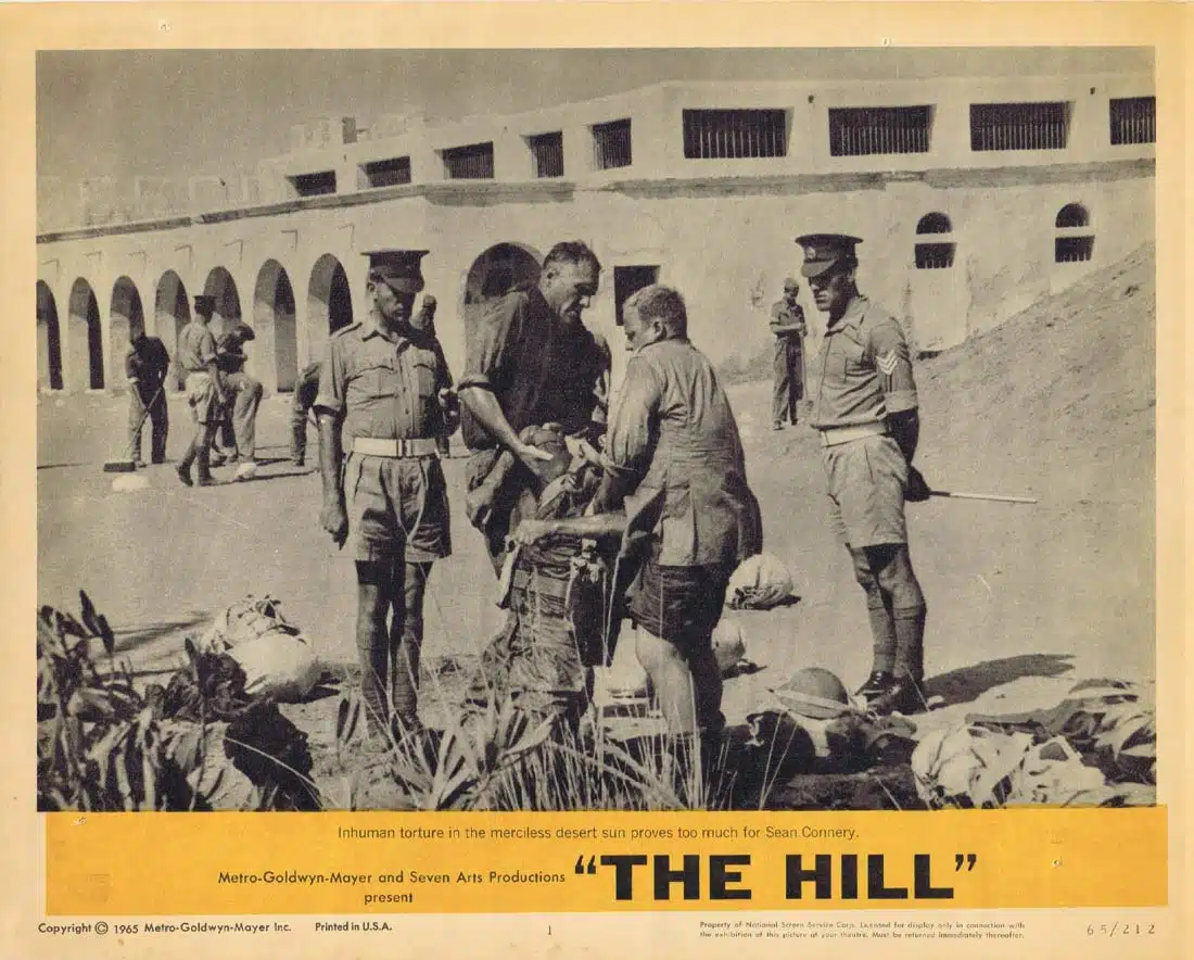 THE HILL Original Lobby Card 1 SEAN CONNERY Harry Andrews Michael Redgrave