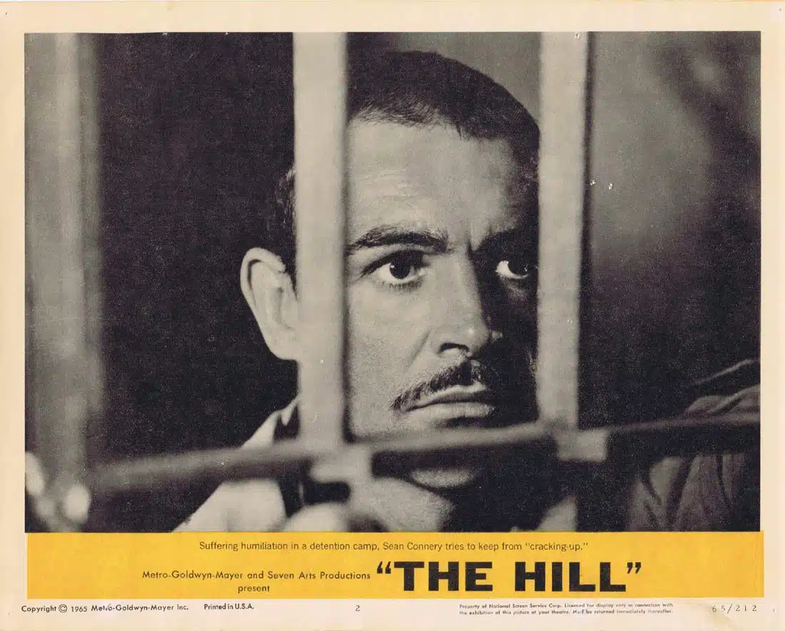 THE HILL Original Lobby Card 2 SEAN CONNERY Harry Andrews Michael Redgrave