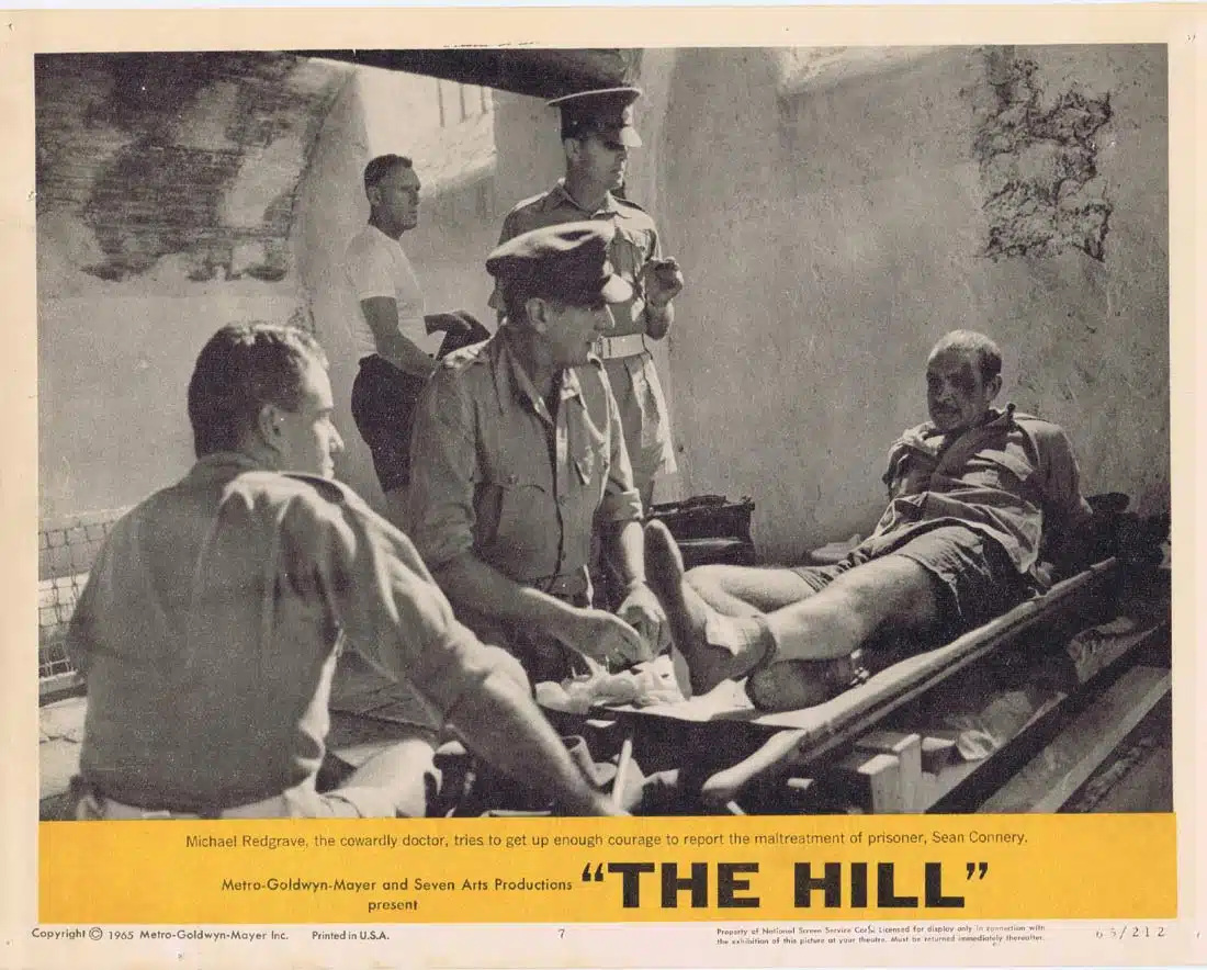 THE HILL Original Lobby Card 7 SEAN CONNERY Harry Andrews Michael Redgrave