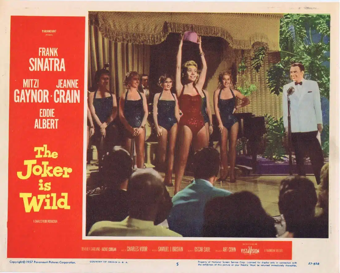 THE JOKER IS WILD Original Lobby Card 3 Frank Sinatra Jeanne Crain
