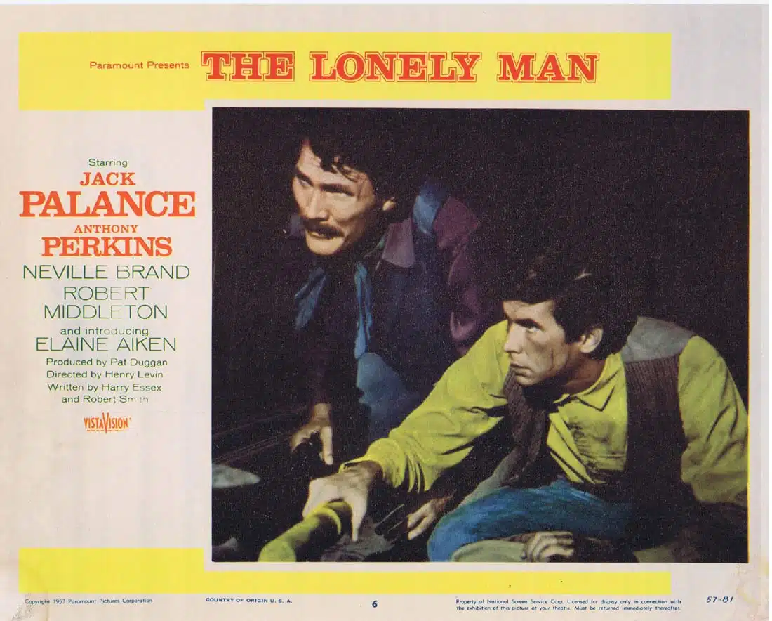 THE LONELY MAN Original Lobby Card 6 Jack Palance Anthony Perkins