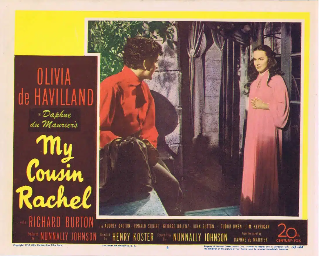 MY COUSIN RACHEL Lobby Card 4 Olivia de Havilland Richard Burton