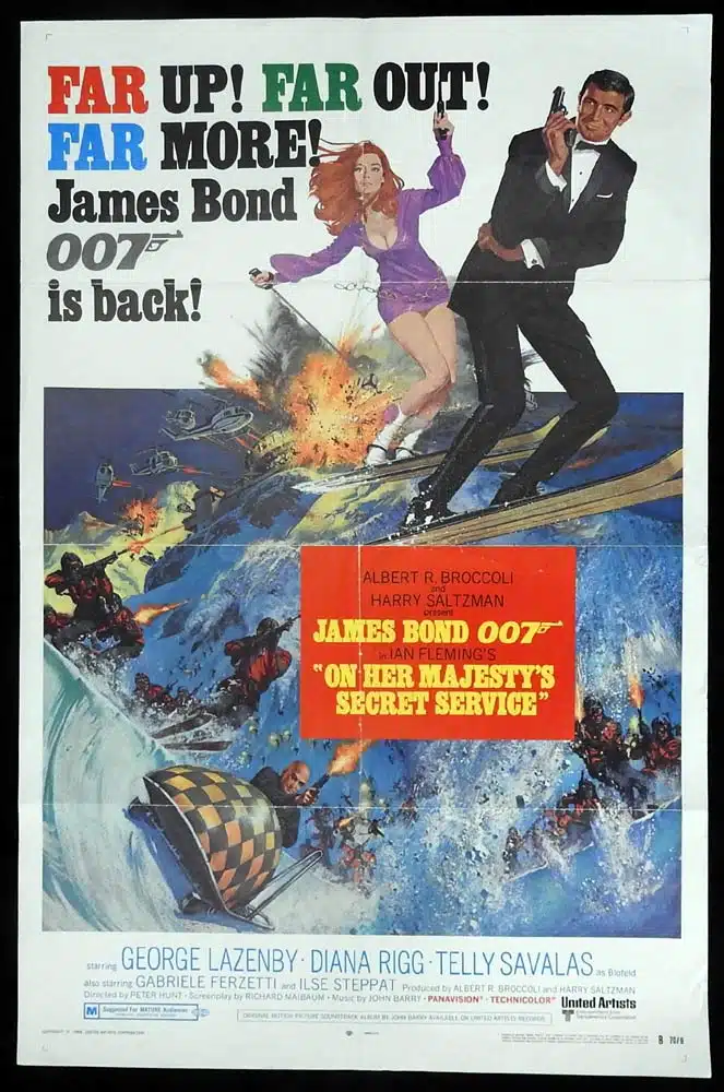 ON HER MAJESTY’S SECRET SERVICE Original US One Sheet George Lazenby James Bond B