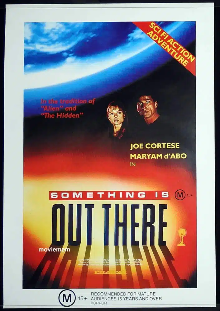 SOMETHING IS OUT THERE Original Australian One Sheet Movie poster Joe Cortese Sci Fi Horror
