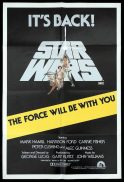 STAR WARS Original 1981r Australian One Sheet Movie poster It's Back!