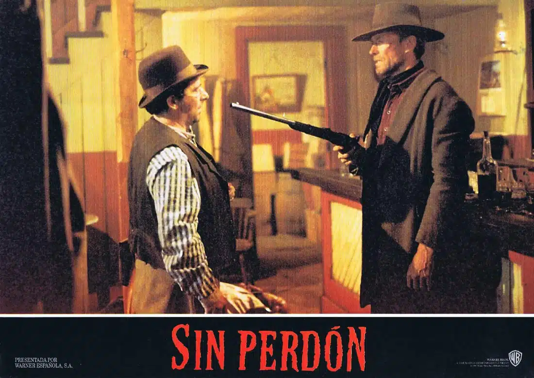 UNFORGIVEN Original Spanish Lobby Card 2 Clint Eastwood Gene Hackman