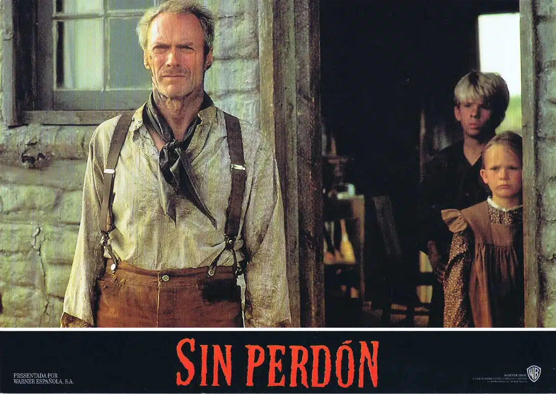 UNFORGIVEN Original Spanish Lobby Card 3 Clint Eastwood Gene Hackman