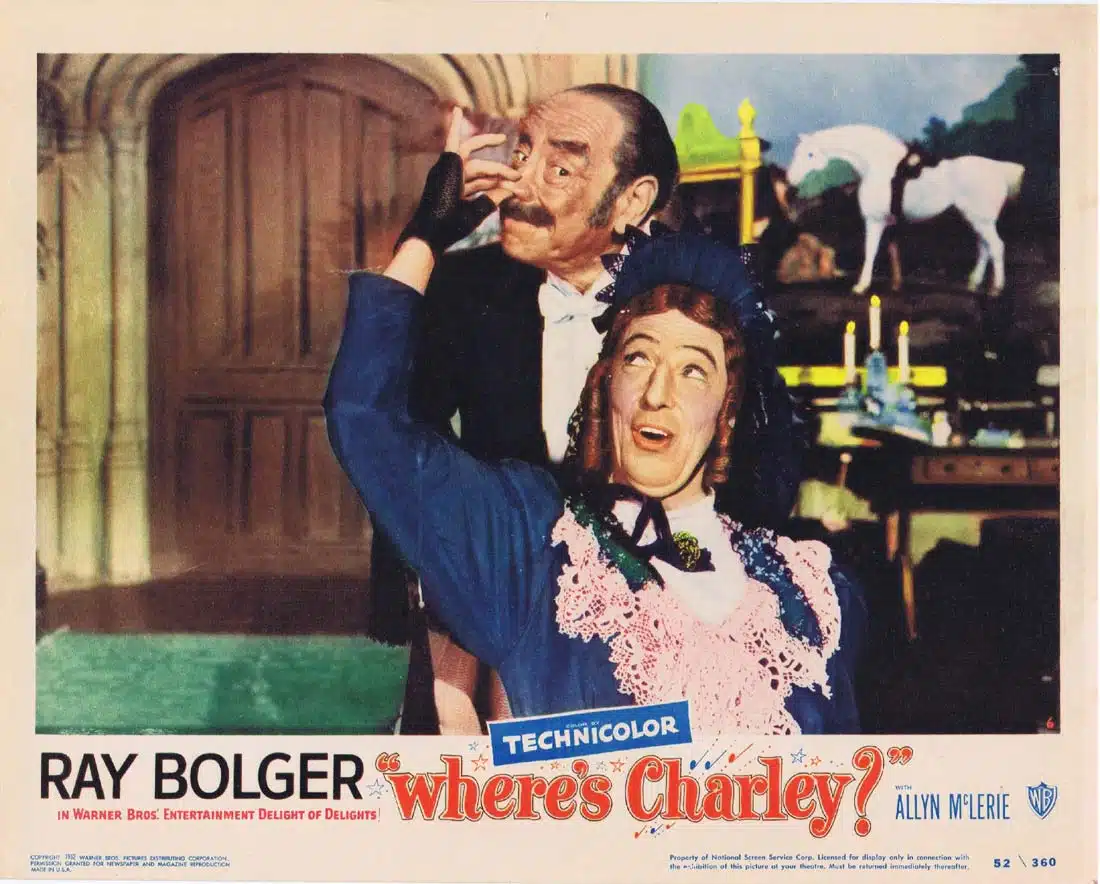 WHERE’S CHARLEY Original Lobby Card 6 Ray Bolger Allyn Ann McLerie