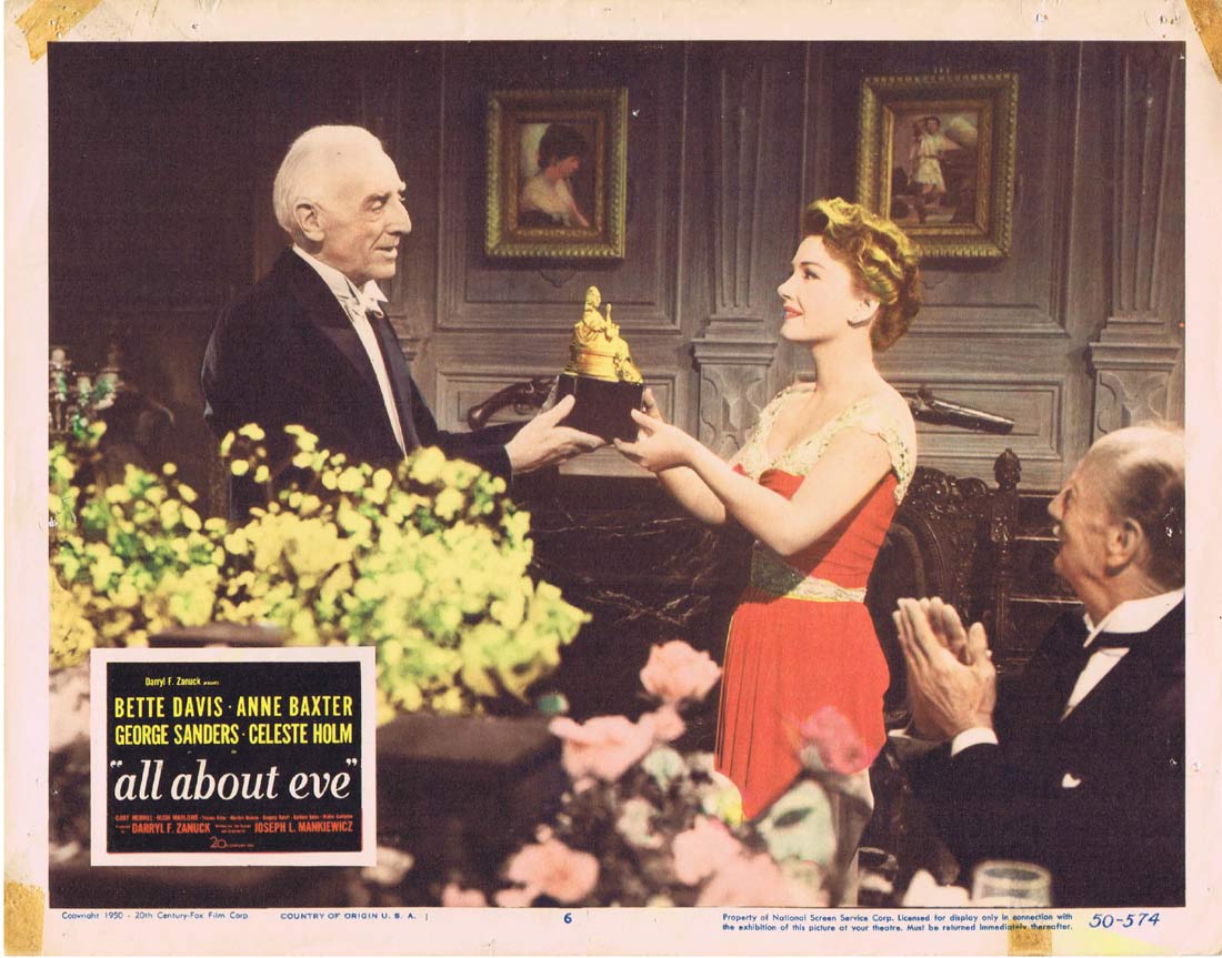 ALL ABOUT EVE Original Lobby Card 6 Bette Davis Anne Baxter Marilyn Monroe