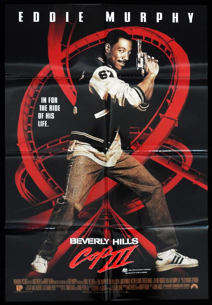 BEVERLY HILLS COP III Original Aust One sheet Movie Poster Eddie Murphy John Landis