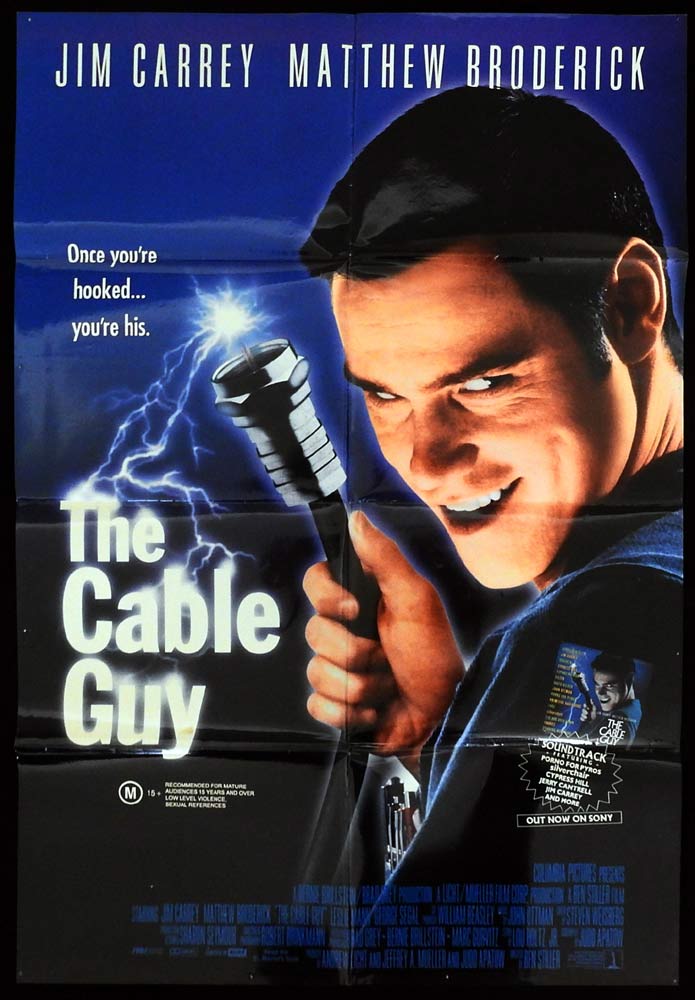 THE CABLE GUY Original One sheet Movie Poster Jim Carrey