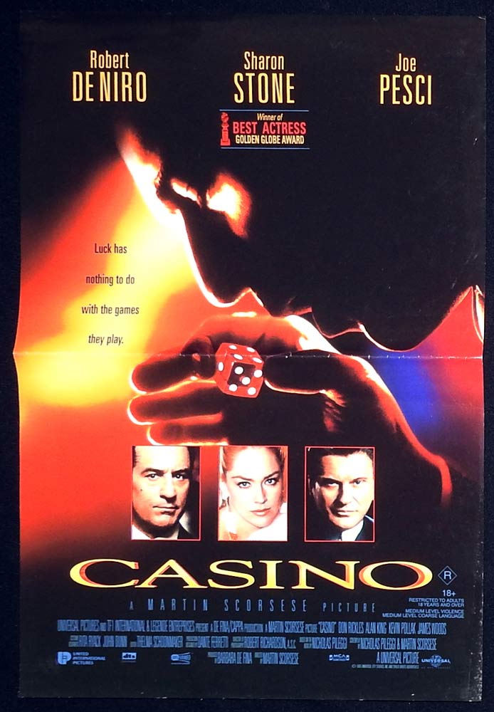 CASINO Original Daybill Movie poster Robert De Niro Sharon Stone Joe Pesci