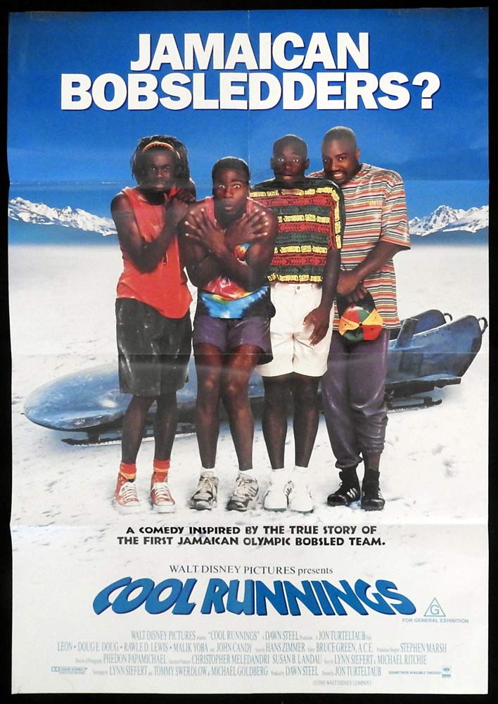 COOL RUNNINGS Original One sheet Movie Poster John Candy Jamaican Bobsled Team