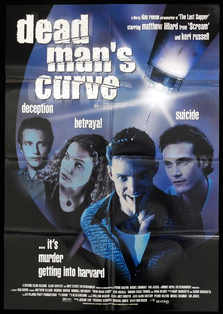 DEAD MAN’S CURVE Original Australian One sheet Movie Poster Matthew Lillard Michael Vartan