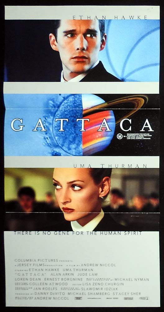 GATTACA Original Daybill Movie Poster Ethan Hawke Uma Thurman