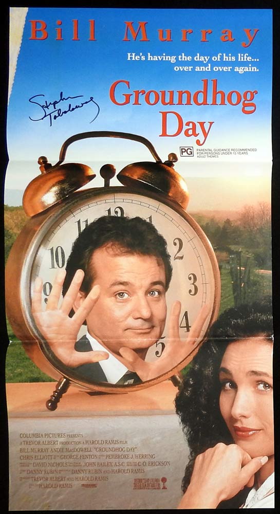 GROUNDHOG DAY Daybill Movie Poster AUTOGRAPH Stephen Tobolowsky