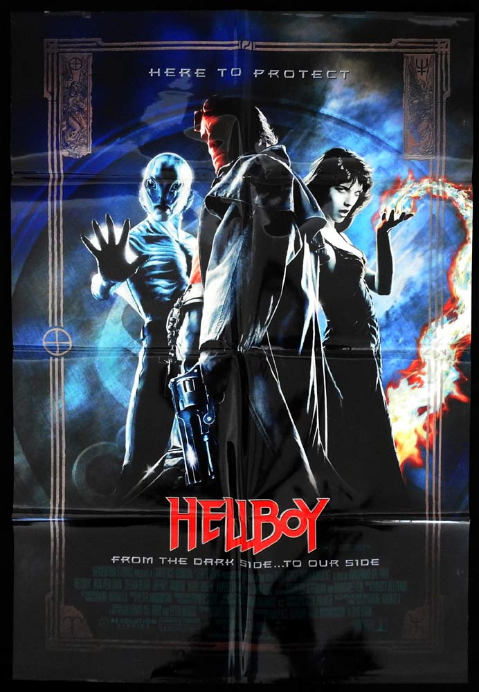 HELLBOY Original One sheet Movie Poster Ron Perlman Selma Blair Jeffrey Tambor