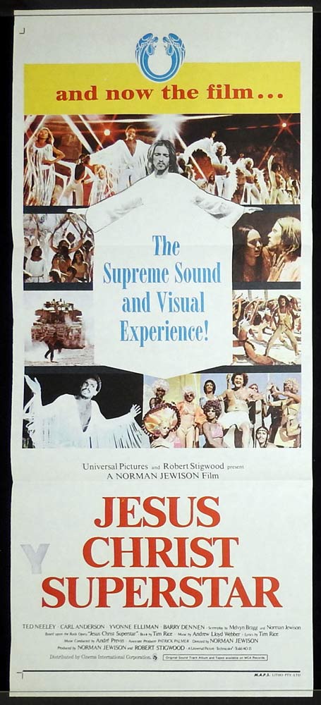 JESUS CHRIST SUPERSTAR Original Daybill Movie poster Ted Neely