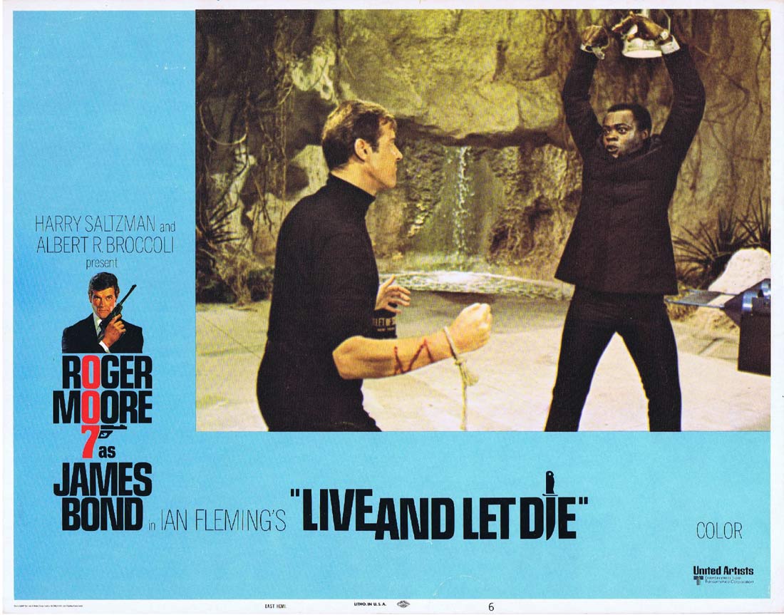 LIVE AND LET DIE Original Lobby Card 6 Roger Moore James Bond