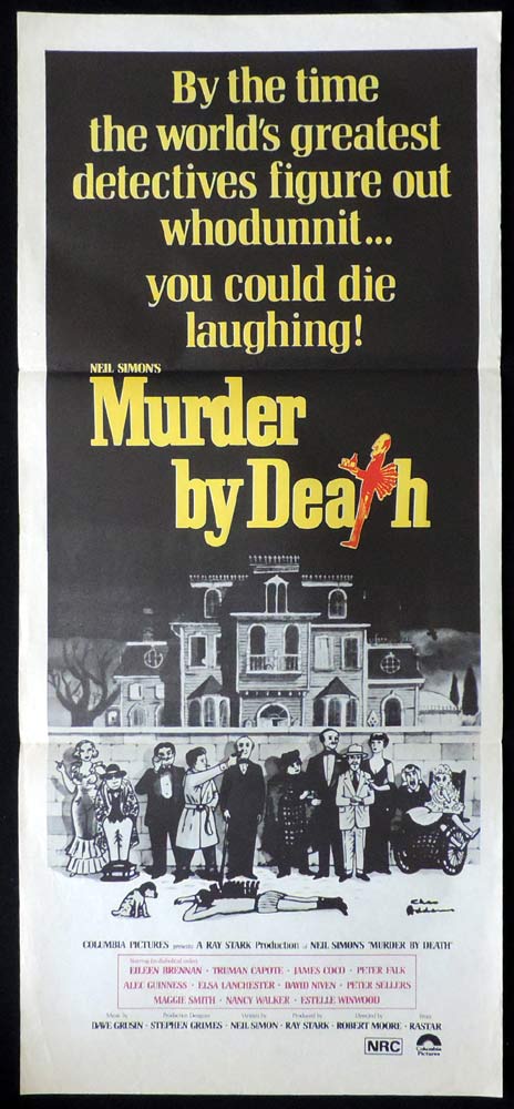 MURDER BY DEATH Original Daybill Movie Poster David Niven Peter Sellers