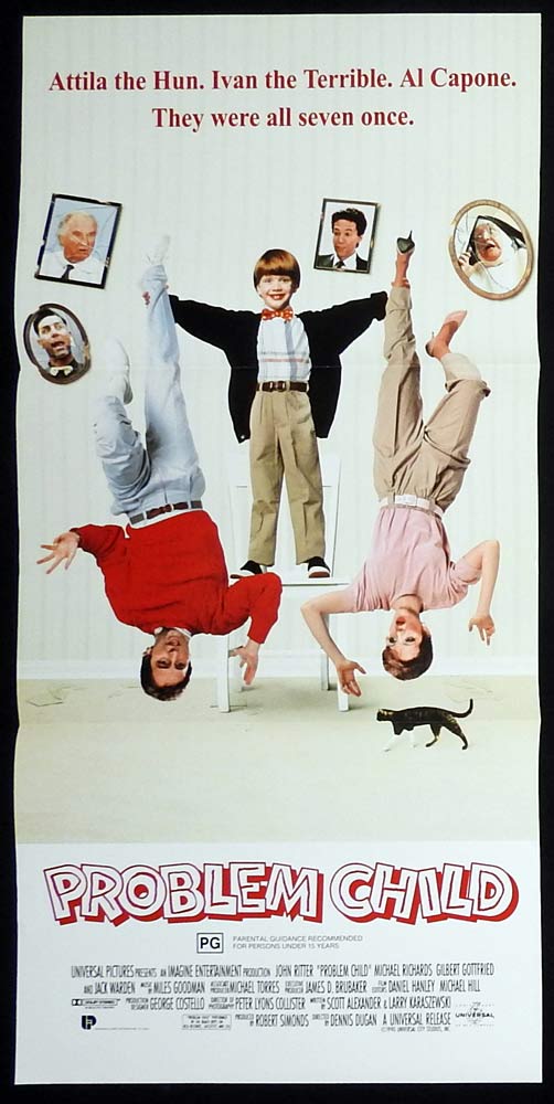 PROBLEM CHILD Original Daybill Movie poster John Ritter Michael Oliver