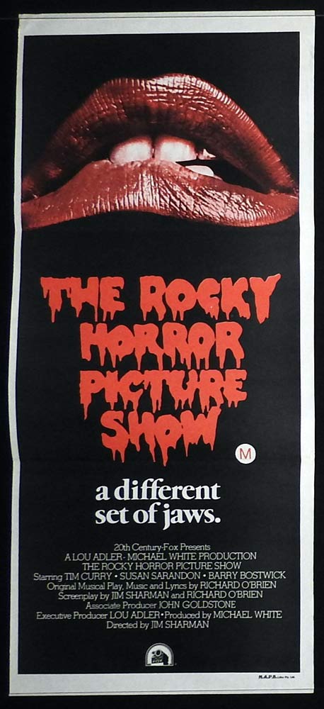 THE ROCKY HORROR PICTURE SHOW Original Daybill Movie poster Tim Curry