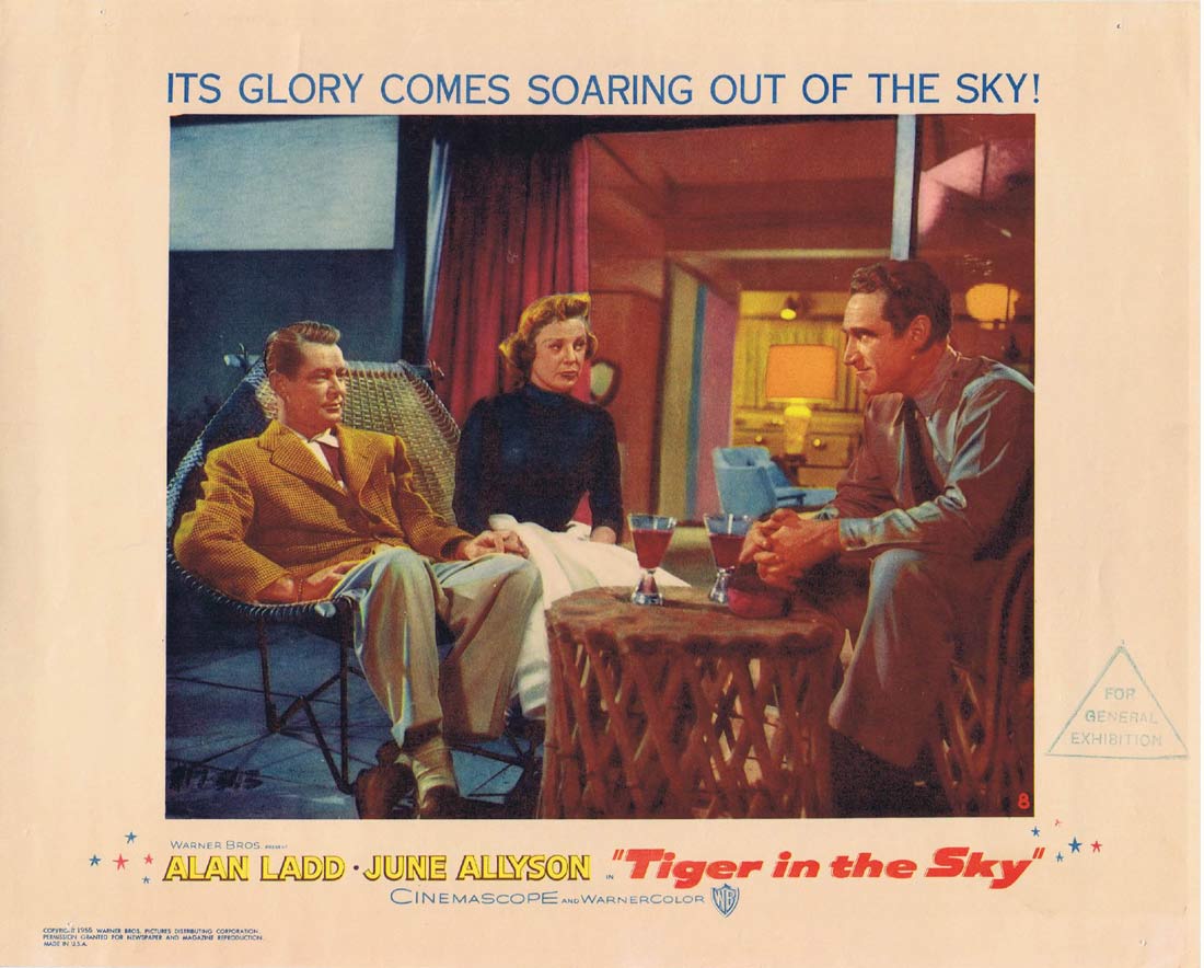 TIGER IN THE SKY McConnell Story Original US Lobby Card 8 Alan Ladd