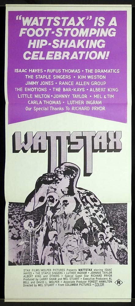 WATTSTAX Original Daybill Movie poster Isaac Hayes