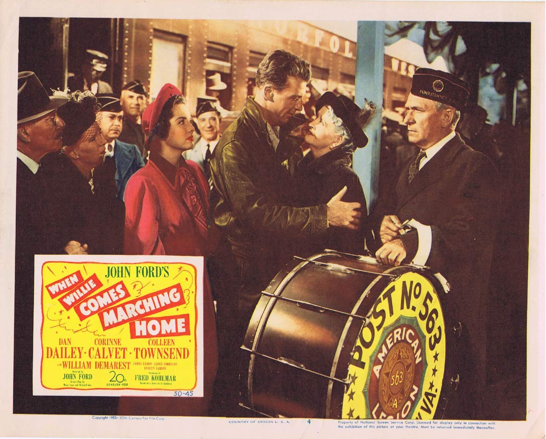 WHEN WILLIE COMES MARCHING HOME Lobby Card 4 John Ford Dan Dailey