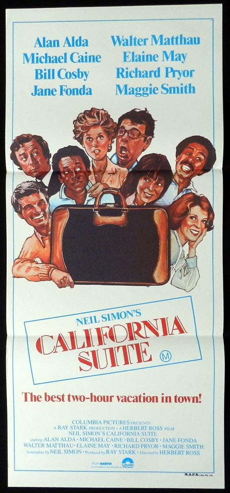 CALIFORNIA SUITE Original Daybill Movie poster Alan Alda Jane Fonda Michael Caine