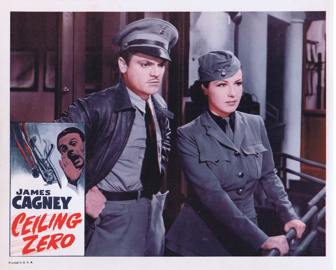 CEILING ZERO Original 1956r Lobby Card 2 James Cagney Pat O’Brien