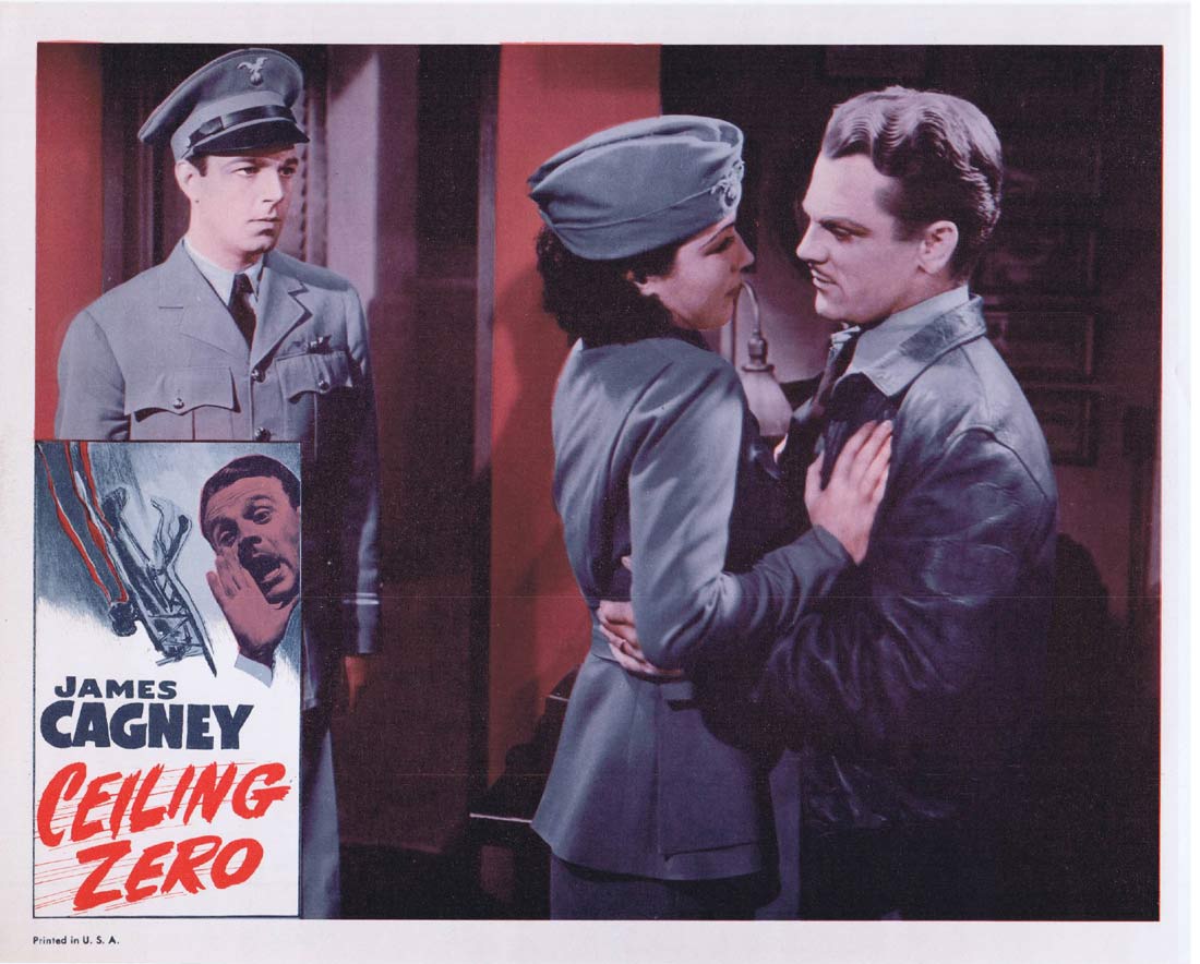 CEILING ZERO Original 1956r Lobby Card 3 James Cagney Pat O’Brien