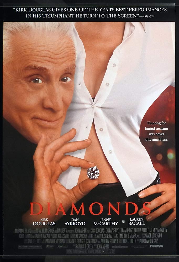 DIAMONDS Original One Sheet Movie Poster Kirk Douglas Dan Aykroyd