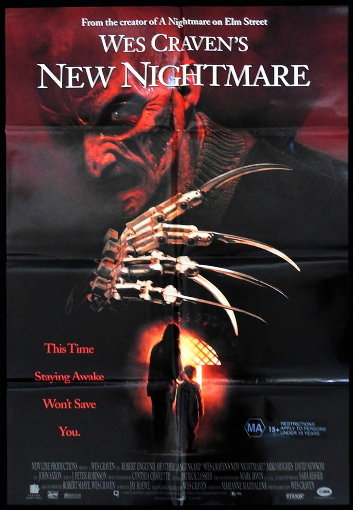 WES CRAVEN’S NEW NIGHTMARE Original One Sheet Movie Poster Robert Englund