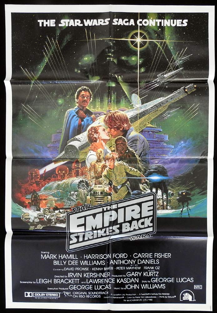 THE EMPIRE STRIKES BACK Original AUSTRALIAN One Sheet Movie Poster Star Wars
