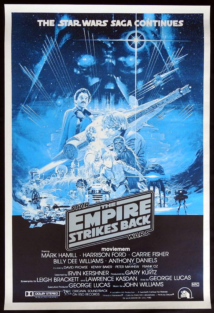 THE EMPIRE STRIKES BACK Original AUSTRALIAN VARIANT One Sheet Movie Poster Star Wars