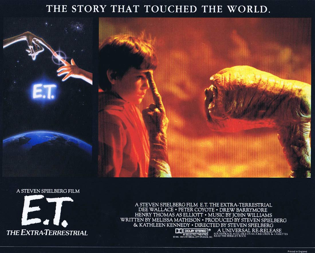 E.T The Extra Terrestrial Original Englsih 1985r Lobby Card 4