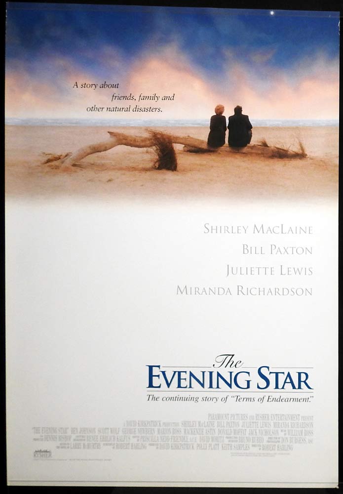 THE EVENING STAR Original One Sheet Movie Poster Shirley MacLaine Bill Paxton