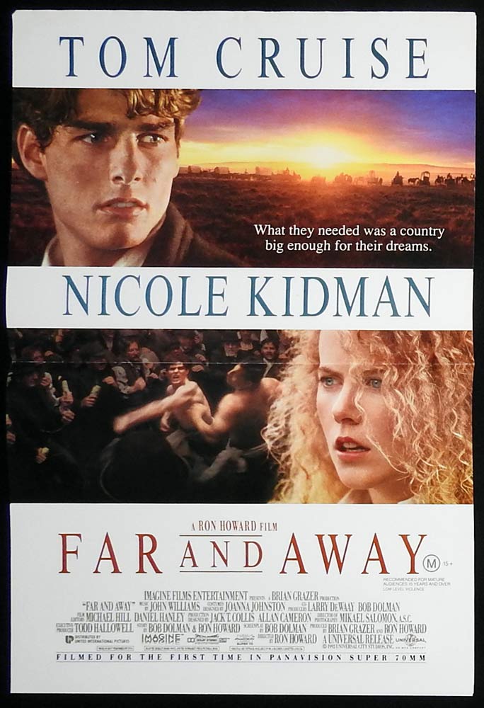 FAR AND AWAY Original Daybill Movie poster Tom Cruise Nicole Kidman ...