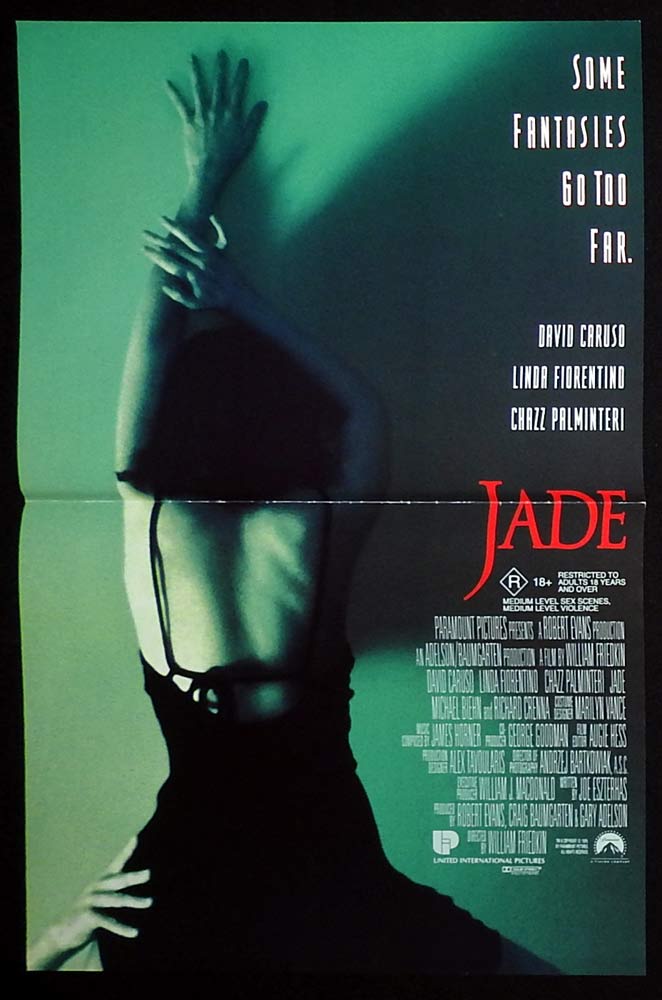 JADE Original DS Daybill Movie poster David Caruso Linda Fiorentino