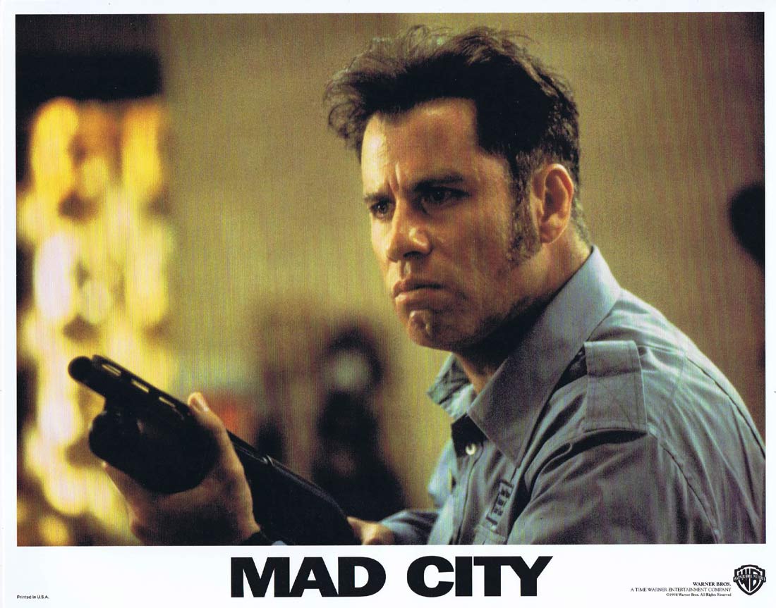 MAD CITY Original Lobby Card 1 Dustin Hoffman John Travolta