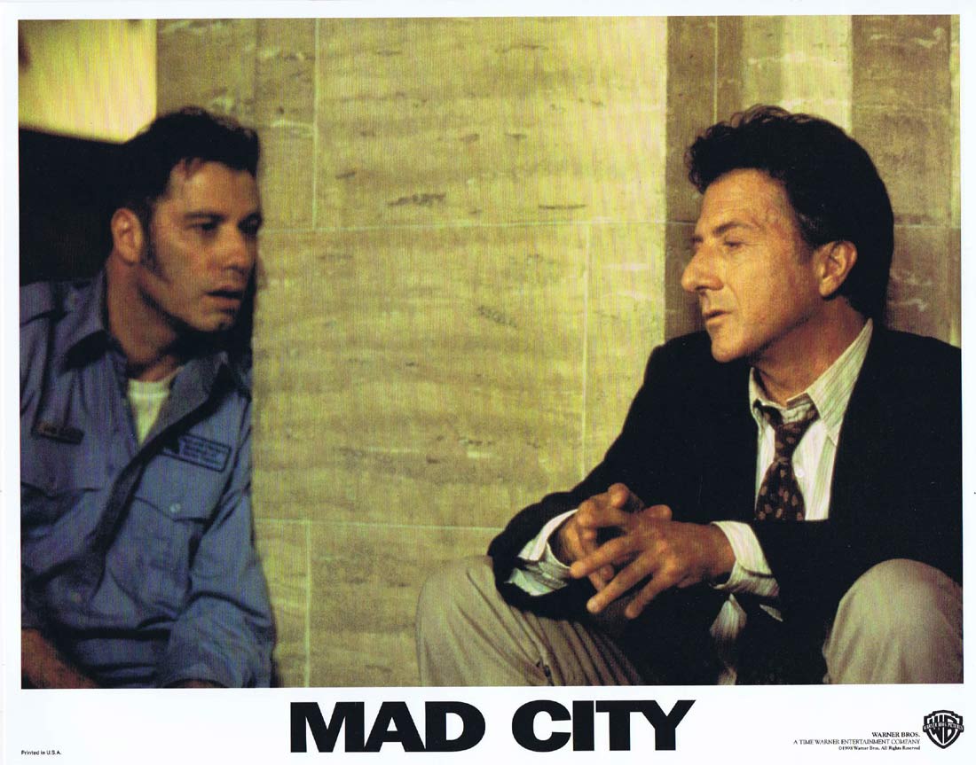 MAD CITY Original Lobby Card 2 Dustin Hoffman John Travolta