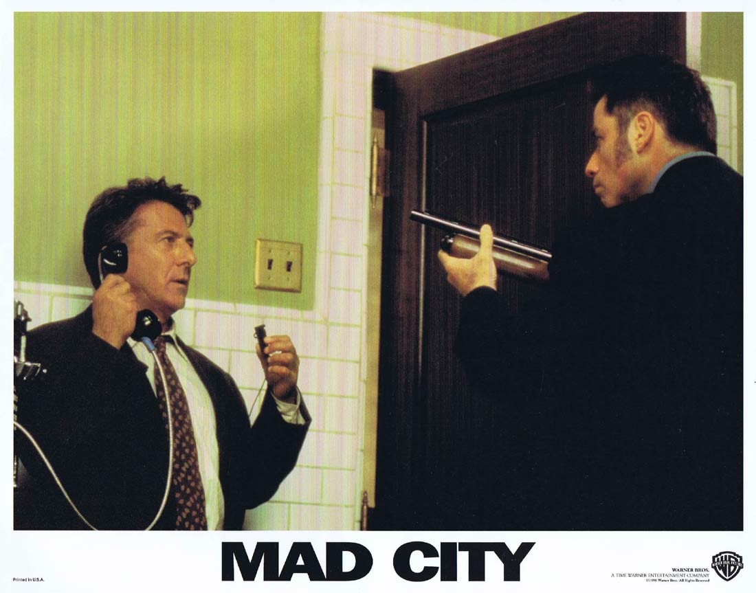 MAD CITY Original Lobby Card 4 Dustin Hoffman John Travolta