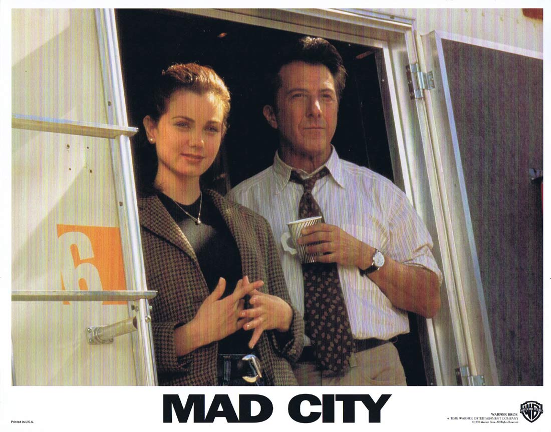 MAD CITY Original Lobby Card 7 Dustin Hoffman John Travolta