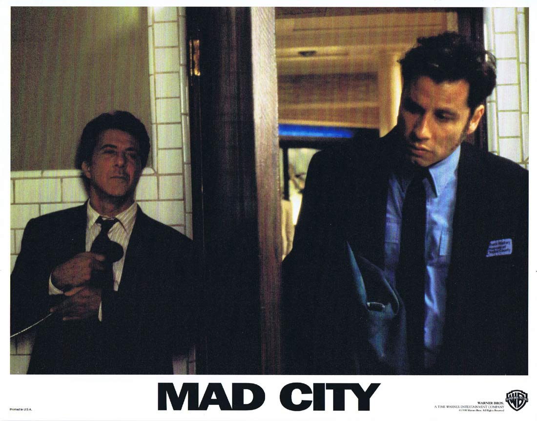 MAD CITY Original Lobby Card 8 Dustin Hoffman John Travolta